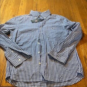 Vineyard Vines Navy and White Check Shirt medium new with tags